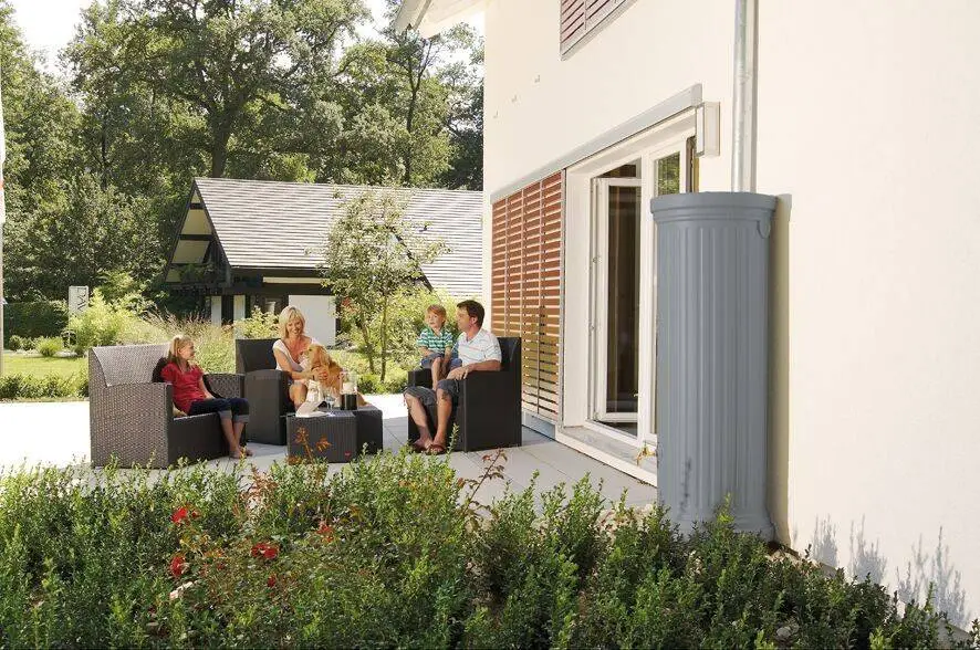 1000L Column Water Tank - Stone Grey 4 1000L Column Water Tank - Stone Grey - Image 4