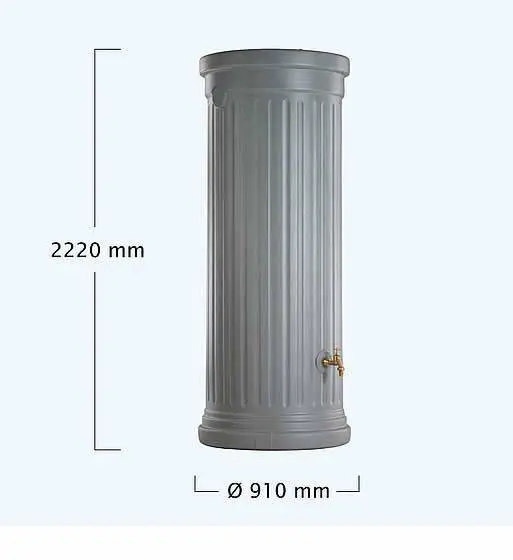 1000L Column Water Tank - Stone Grey 3 1000L Column Water Tank - Stone Grey - Image 3