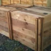 1200 Blackdown Range Double Standard Wooden Composter With Lids