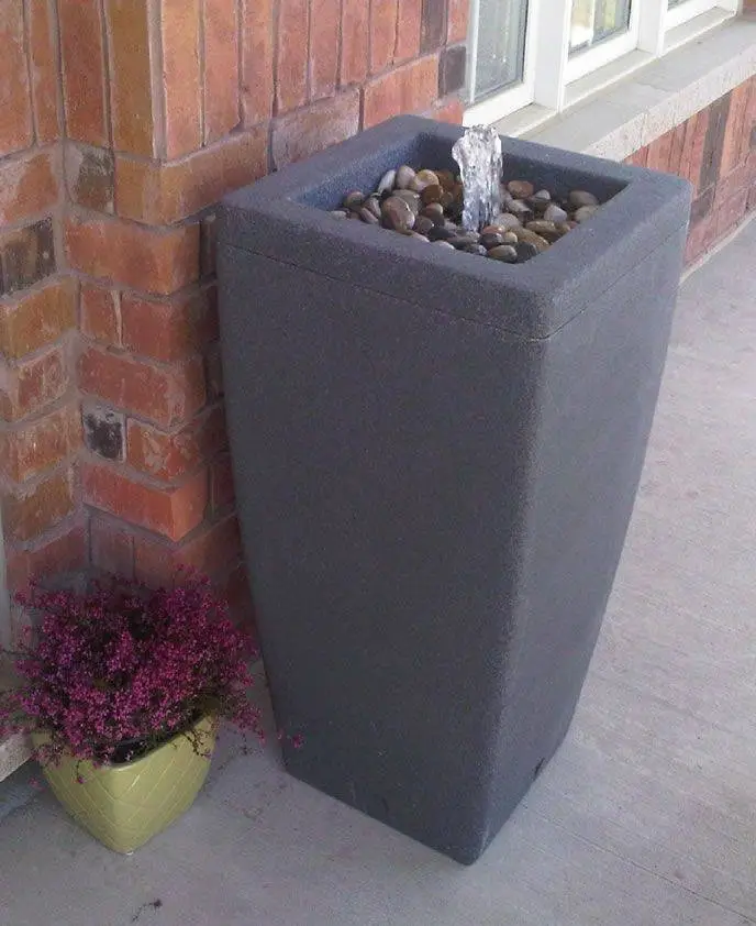 Algreen 185L Madison Rain Barrel With Fountain - Millstone 2 Algreen 185L Madison Rain Barrel With Fountain - Millstone - Image 2