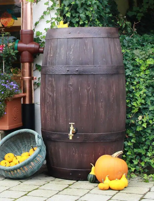 250L Barrique Oak Wood Effect Water Butt Barrel 2 250L Barrique Oak Wood Effect Water Butt Barrel - Image 2