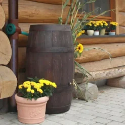 250L Barrique Oak Wood Effect Water Butt Barrel 11 250L Barrique Oak Wood Effect Water Butt Barrel -Gun Garden Shop 250l barrique oak wood effect water butt barrel 4 2 jpg