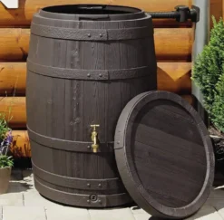 260L Barrica Rain Water Barrel 10 260L Barrica Rain Water Barrel -Gun Garden Shop 250l vino rustic wood effect rain barrel 1 2 jpg