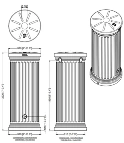1000L Column Water Tank - Sand Beige 9 1000L Column Water Tank - Sand Beige -Gun Garden Shop 3 4500 and 1 1000l column water tank png