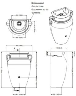 260L Antique WALL Amphora Water Butt - Granite 13 260L Antique WALL Amphora Water Butt - Granite -Gun Garden Shop 3 4512m and 13 260 antique wall amphora png