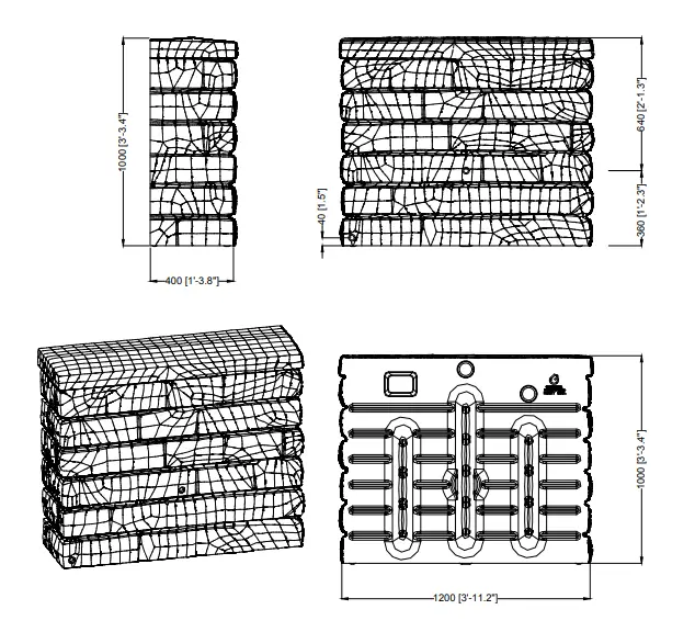 400L Rocky Wall Water Tank In Sandstone 3 400L Rocky Wall Water Tank In Sandstone - Image 3