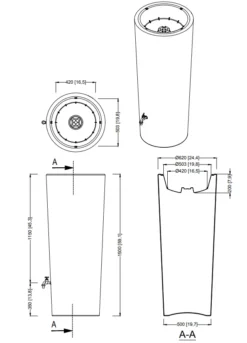 350L Gabbro Stone Effect 2 IN 1 Water Tank - Lava Stone -Gun Garden Shop 3 4586 and 7 gabbros png