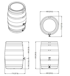 260L Barrica Rain Water Barrel 13 260L Barrica Rain Water Barrel -Gun Garden Shop 3 4592 260 barrica png