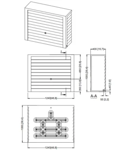 350L Woody Wall Tank - Dark Brown -Gun Garden Shop 3 4593 and 4 350l woody wall png