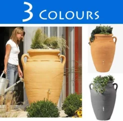 360L Antique Amphora Water Butt In Granite -Gun Garden Shop 360l antique amphora water butt 1 2 jpg