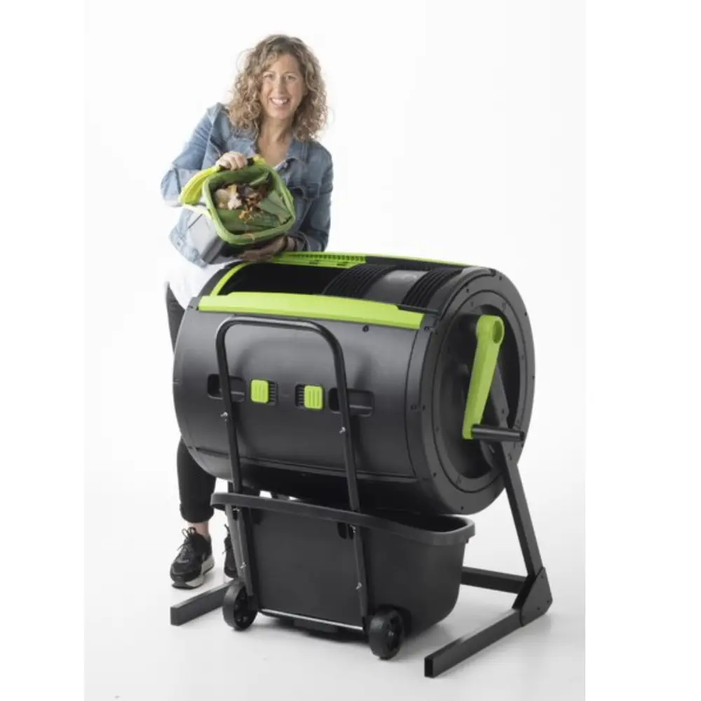 Maze 245 Litre Compost Tumbler + 55 Litre Composting Cart Set 1 Maze 245 Litre Compost Tumbler + 55 Litre Composting Cart Set