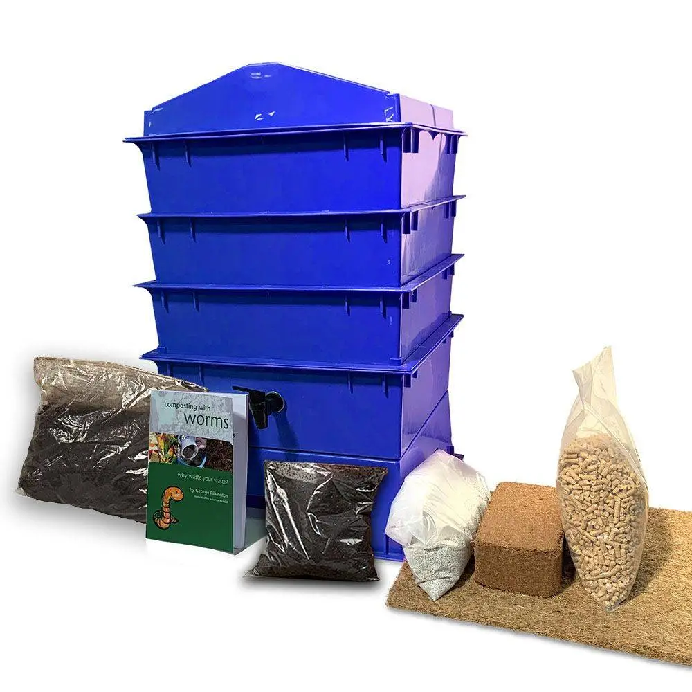 3 Tray Deluxe Tiger Rainbow Wormery Dark Cobalt Blue 1 3 Tray Deluxe Tiger Rainbow Wormery Dark Cobalt Blue