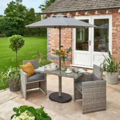 Wensum Bistro Table & Chair Set - Grey