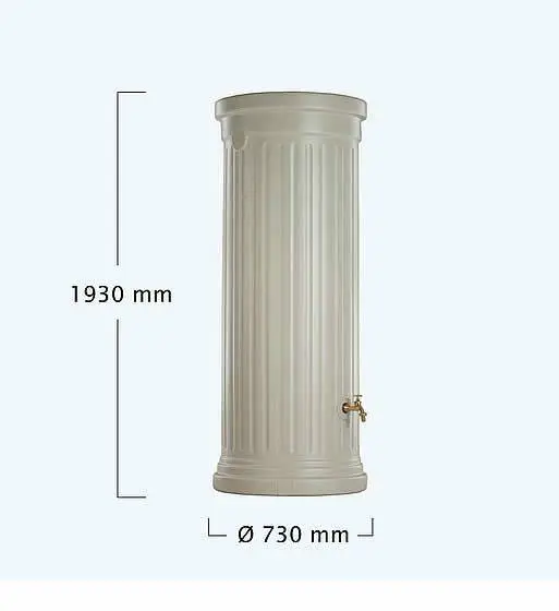 500L Column Water Tank In Sand Beige 3 500L Column Water Tank In Sand Beige - Image 3