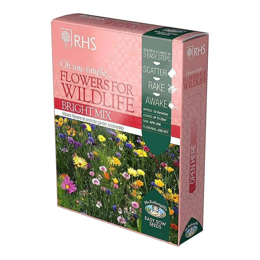 20g RHS Flowers For Wildlife - Bright Seeds Mix - Licensed By The Royal Horticultural Society 1 20g RHS Flowers For Wildlife - Bright Seeds Mix - Licensed By The Royal Horticultural Society