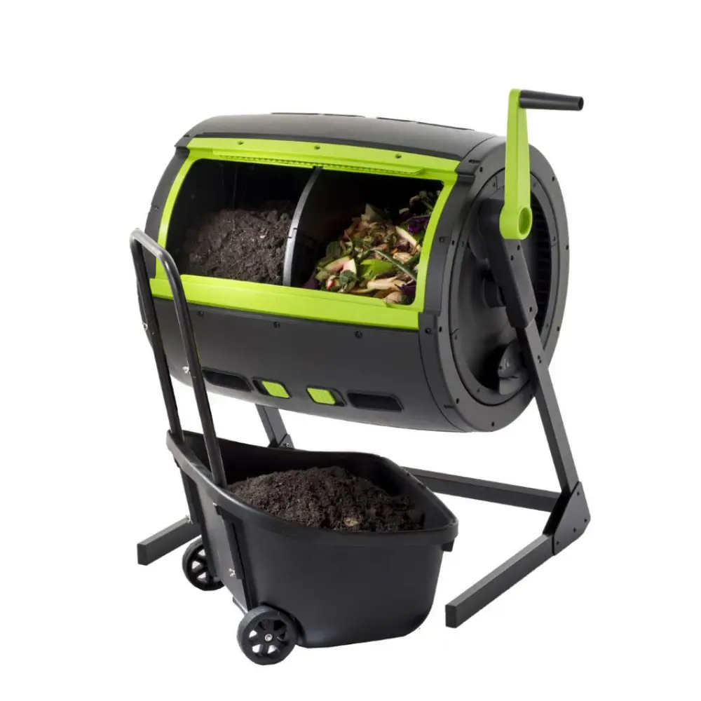 Maze 245 Litre Compost Tumbler + 55 Litre Composting Cart Set 2 Maze 245 Litre Compost Tumbler + 55 Litre Composting Cart Set - Image 2