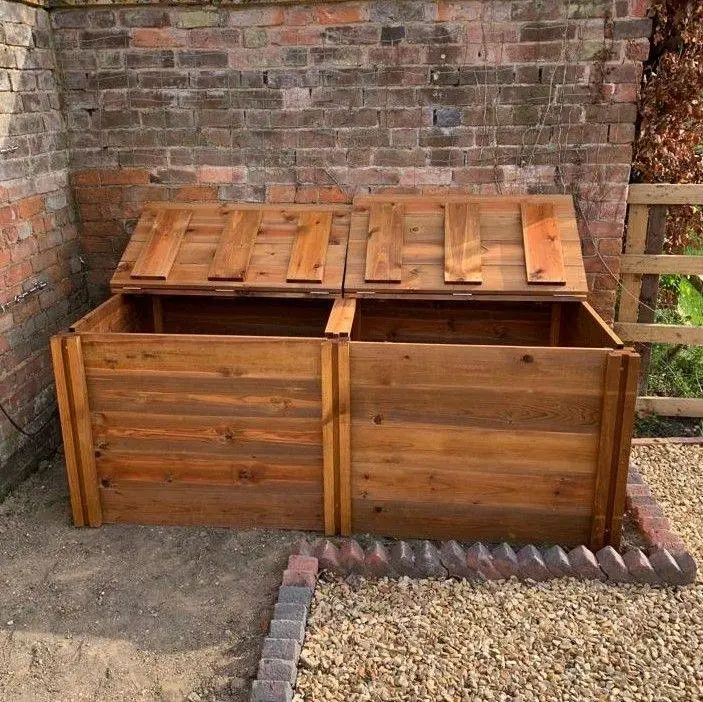 800 Litre Blackdown Range Double Standard Wooden Composter With Lids 1 800 Litre Blackdown Range Double Standard Wooden Composter With Lids