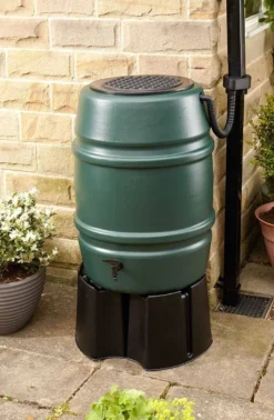 Harcostar 168L Water Butt Barrel With Stand And Diverter