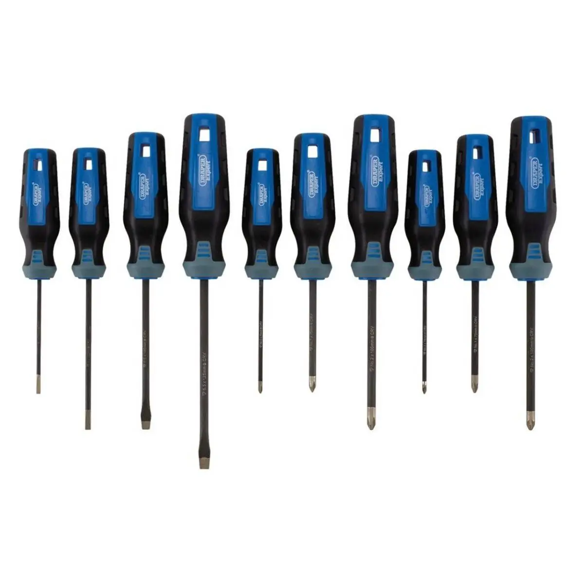 Draper Expert Diamond Tipped Screwdriver Set - 10 Piece 1 Draper Expert Diamond Tipped Screwdriver Set - 10 Piece