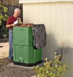 Gun Garden Shop 29 400 Litre Aerobin Hot Composter - Brunswick Green With Leachate Hose Extension Kit