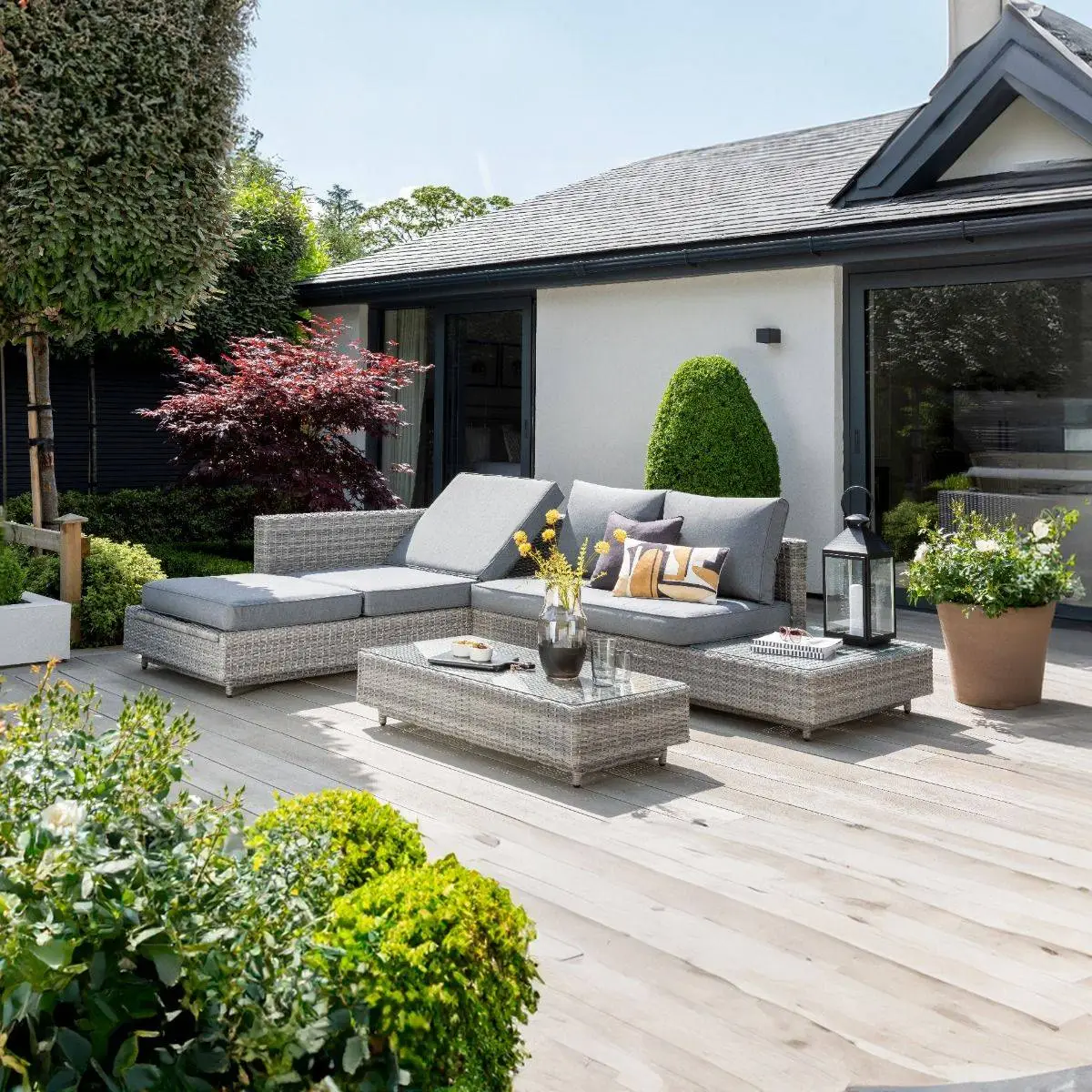 4 Seater Grey Bahama Corner Lounge Set 2 4 Seater Grey Bahama Corner Lounge Set - Image 2