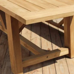 Reclaimed Teak Bali Outdoor Dining Table With 2 Backless Benches -Gun Garden Shop bali table 2 2 jpg