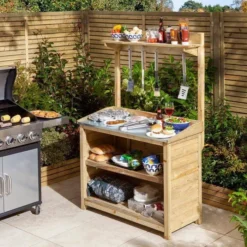 Wooden Barbecue Servery