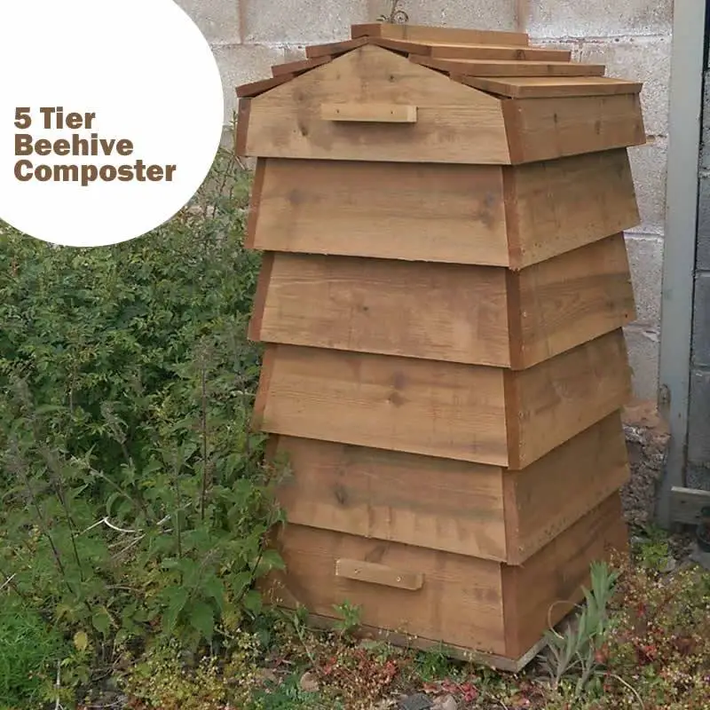 Blackdown Beehive Wooden Composter - 5 Tier - Pre Built 1 Blackdown Beehive Wooden Composter - 5 Tier - Pre Built