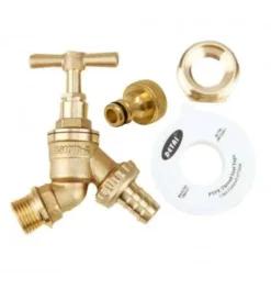 1/2" Brass Tap Kit With 1" BSP Adapter