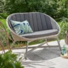 Chedworth Curved Bench - Grey