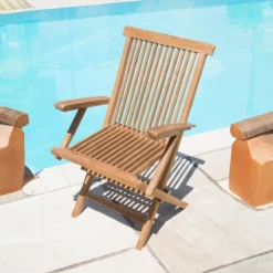 70cm Teak Square Folding Table With 2 Classic Folding Chairs / Armchairs 7 70cm Teak Square Folding Table With 2 Classic Folding Chairs / Armchairs -Gun Garden Shop classic folding armchair 3 8 2 jpg