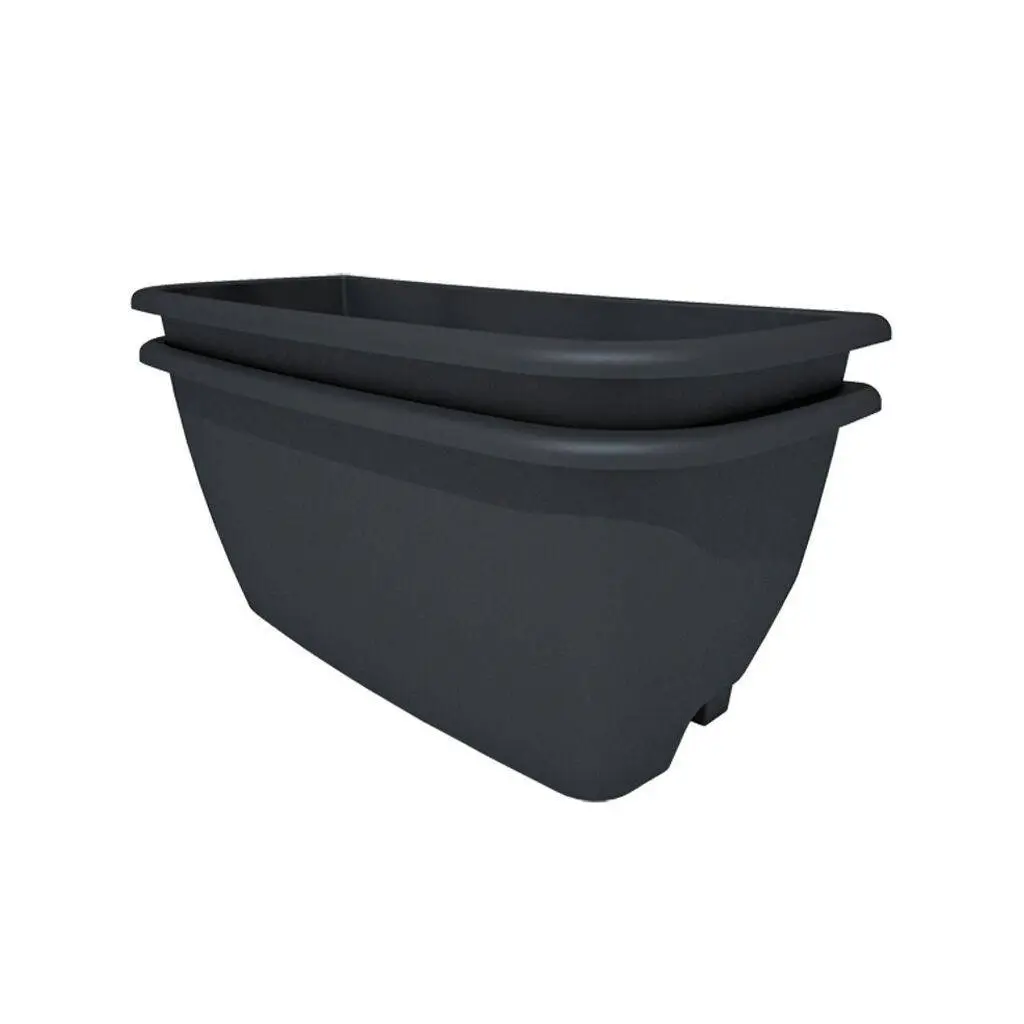 Rainwater Terrace 2 Pack Planter Kit - Black (2 Planters & 2 Capillary Mats) 1 Rainwater Terrace 2 Pack Planter Kit - Black (2 Planters & 2 Capillary Mats)