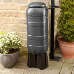100L Grey RainSaver Kit (Includes Multi Piece Stand And Diverter) Water Butt Kit 11 100L Grey RainSaver Kit (Includes Multi Piece Stand And Diverter) Water Butt Kit -Gun Garden Shop grey1 png