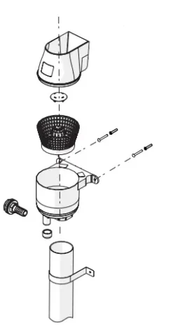 Gutter Mate Diverter & Filter In White -Gun Garden Shop gutter mate diagram 1 1 png