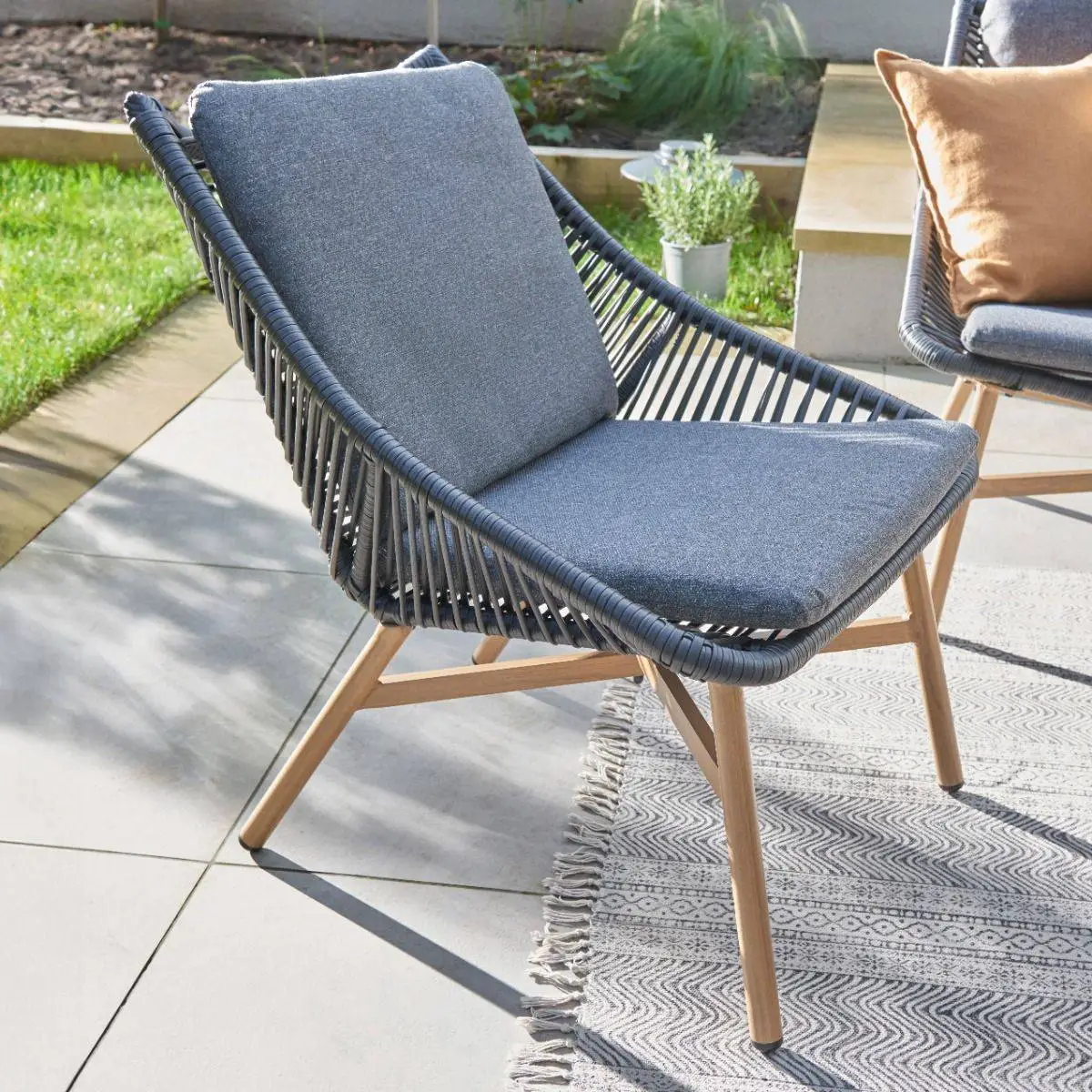 Keswick 4 Seater Lounge Set In Stone Grey 2 Keswick 4 Seater Lounge Set In Stone Grey - Image 2