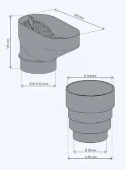 3P Leaf Catcher - Grey -Gun Garden Shop leaf catcher dimensions large 1 jpg