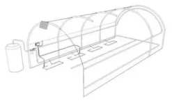 WaterMate Pro Automatic Greenhouse & Polytunnel Watering System 12 WaterMate Pro Automatic Greenhouse & Polytunnel Watering System -Gun Garden Shop lines polytunnel 600x368 jpg