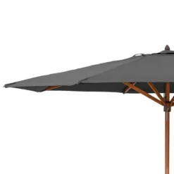 Rowlinson 6ft Hardwood Picnic Table With Grey Parasol & Base -Gun Garden Shop par27grey willington parasol grey 03 jpg