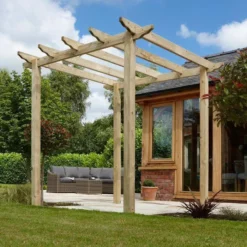2.4m X 2.4m Rowlinson Traditional Wooden Pergola