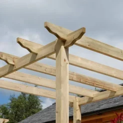 2.4m X 2.4m Rowlinson Traditional Wooden Pergola -Gun Garden Shop pergola traditionalpergola 03 jpg