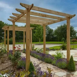 2.4m X 2.4m Rowlinson Traditional Wooden Pergola -Gun Garden Shop pergola traditionalpergola 05 jpg
