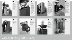 110L Slimline Polybutt Water Butt - Black -Gun Garden Shop poly3 png