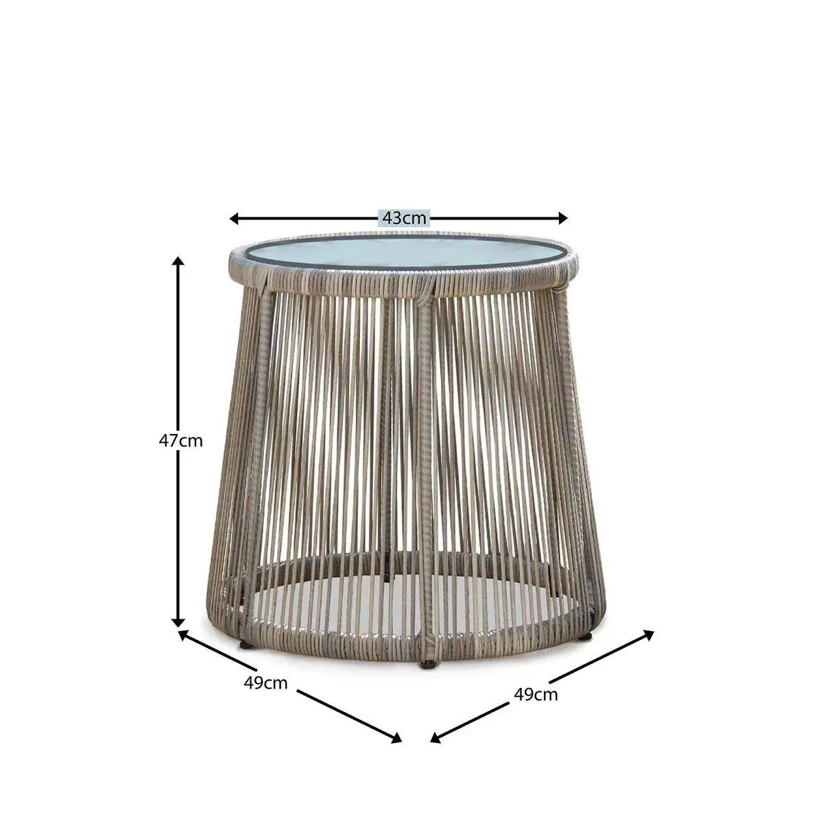 Norfolk Leisure Elland Bistro Set - Grey/Beige 2 Norfolk Leisure Elland Bistro Set - Grey/Beige - Image 2