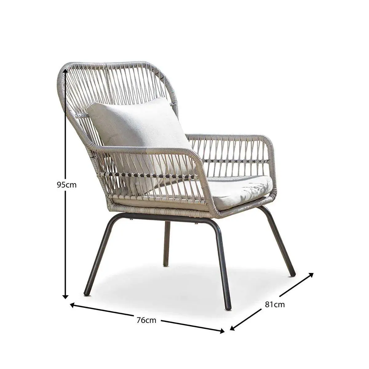 Norfolk Leisure Elland Bistro Set - Grey/Beige 3 Norfolk Leisure Elland Bistro Set - Grey/Beige - Image 3