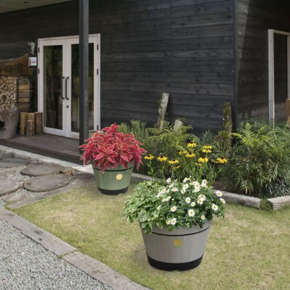 Build A Barrel By VegTrug, Small 37cm - Sage Green (FSC 100%) 2 Build A Barrel By VegTrug, Small 37cm - Sage Green (FSC 100%) - Image 2