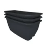 Rainwater Terrace 3 Pack Planter Kit - Black (3 Planters & 3 Capillary Mats)