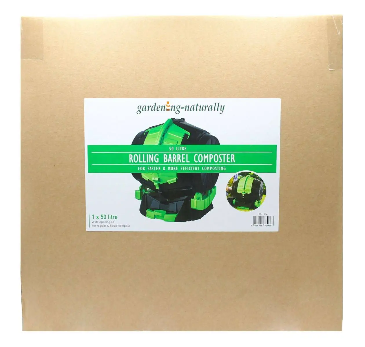 Tumbling Barrel Rolling Composter 50L 4 Tumbling Barrel Rolling Composter 50L - Image 4