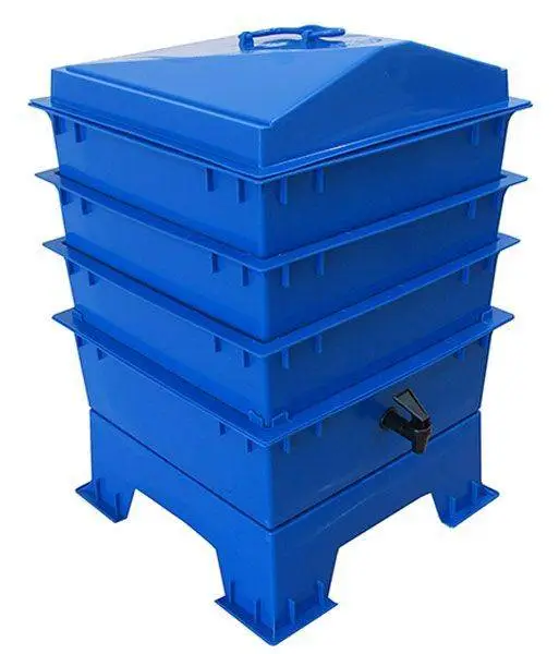 3 Tray Deluxe Tiger Rainbow Wormery Dark Cobalt Blue 2 3 Tray Deluxe Tiger Rainbow Wormery Dark Cobalt Blue - Image 2