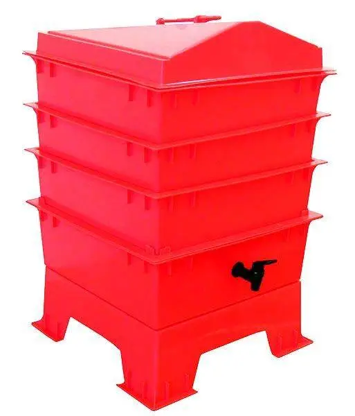 3 Tray Standard Tiger Rainbow Wormery Electric Red 2 3 Tray Standard Tiger Rainbow Wormery Electric Red - Image 2