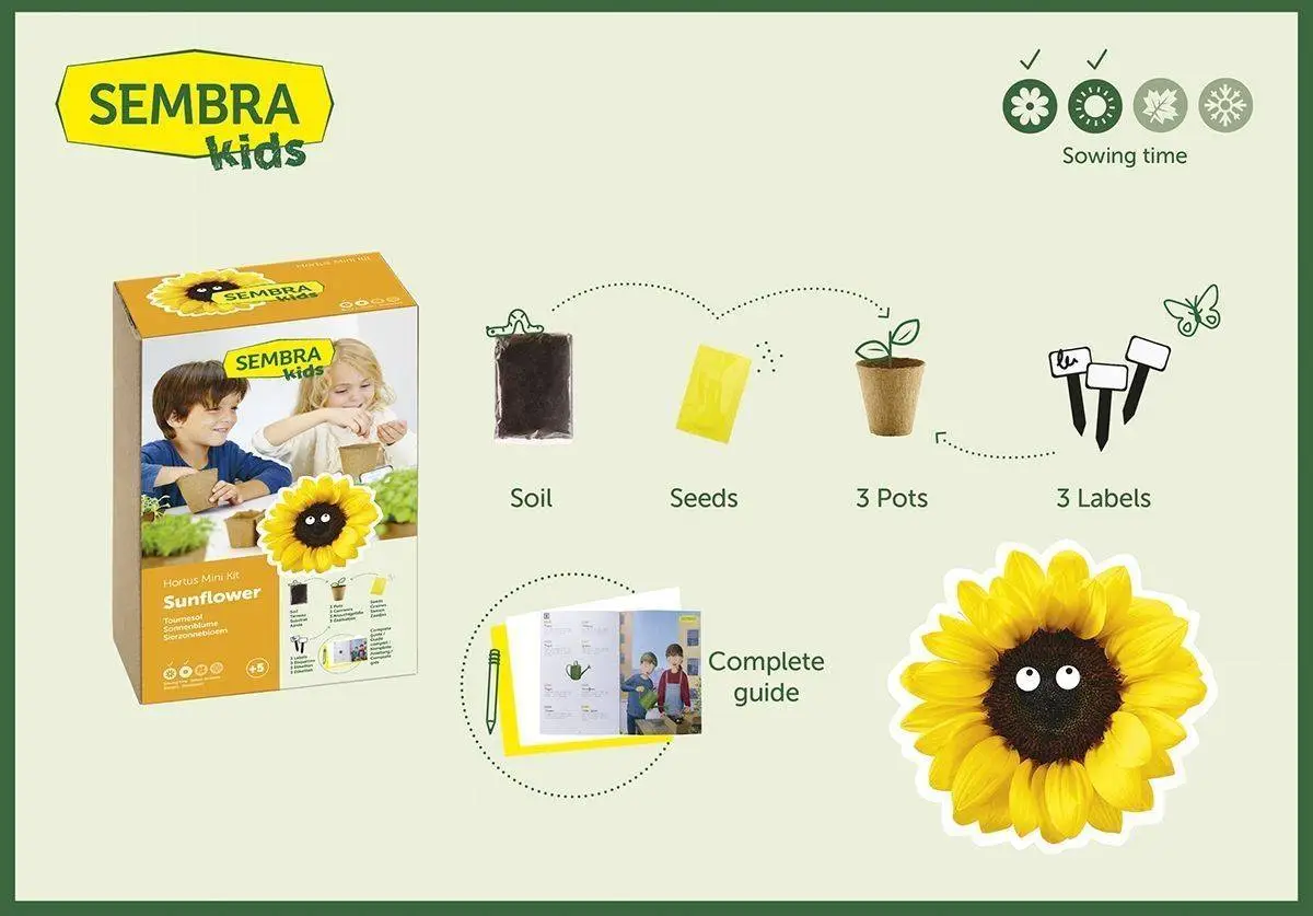 Sembra Kids Sunflower Garden Growing Kit 3 Sembra Kids Sunflower Garden Growing Kit - Image 3
